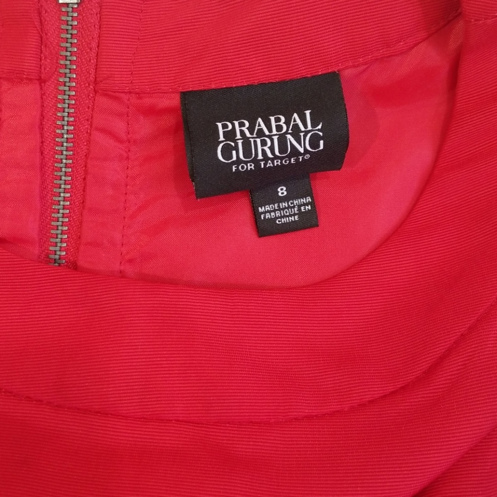 Prabal Gurun  party tea red/black dress. Size 8 - Picture 8 of 8